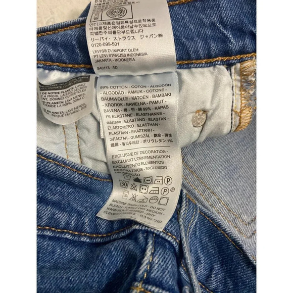 Levi’s 501 Original High Rise Cut Off Button Fly Shorts-sz 28 - Picture 7 of 7